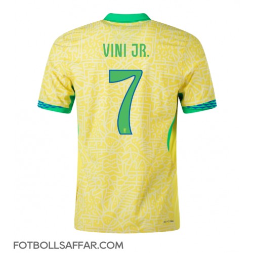 Brasilien Vinicius Junior #7 Hemmatröja Copa America 2024 Kortärmad